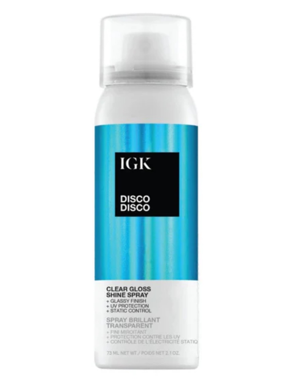 NWT IGK Disco Disco Clear Gloss Shine Spray Travel Size 2.1 oz